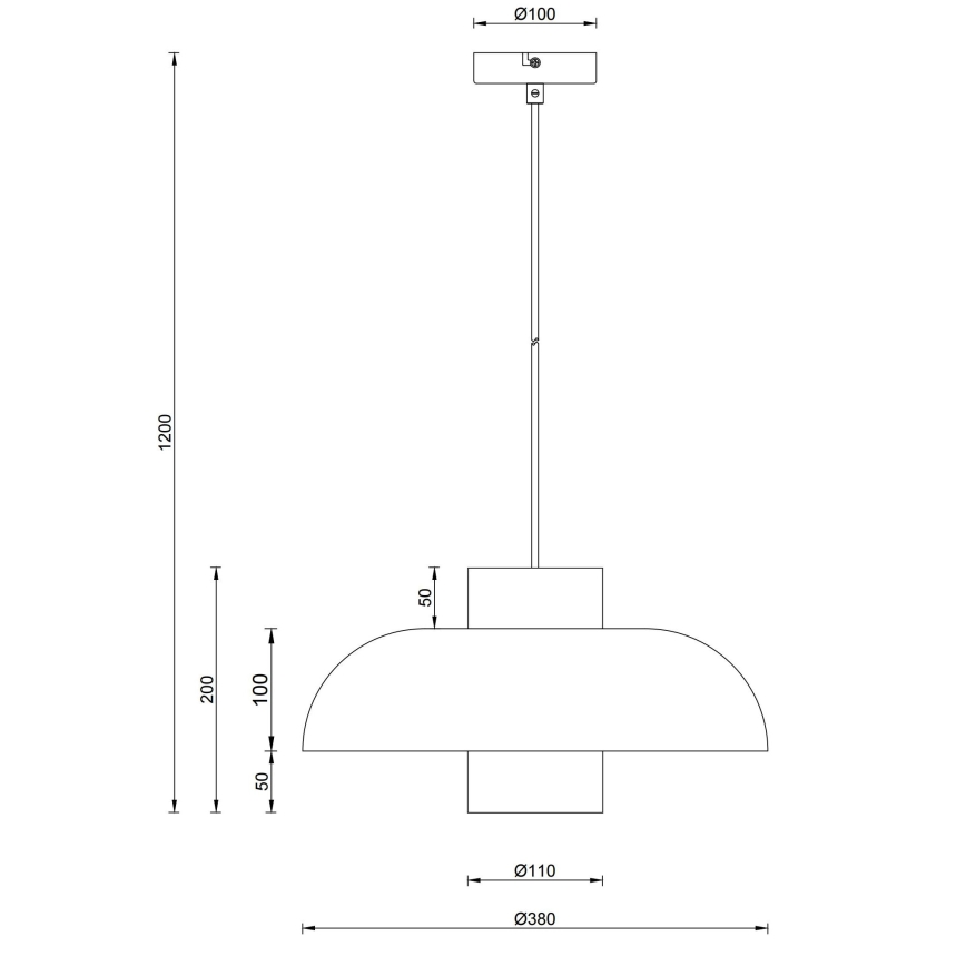 Globo - Pendel på kabel 1xE27/60W/230V