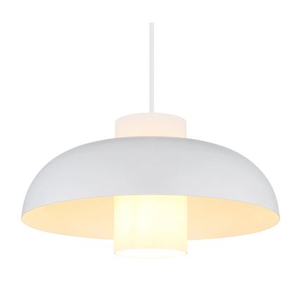 Globo - Hvid pendel med wireophæng 1xE27/60W/230V