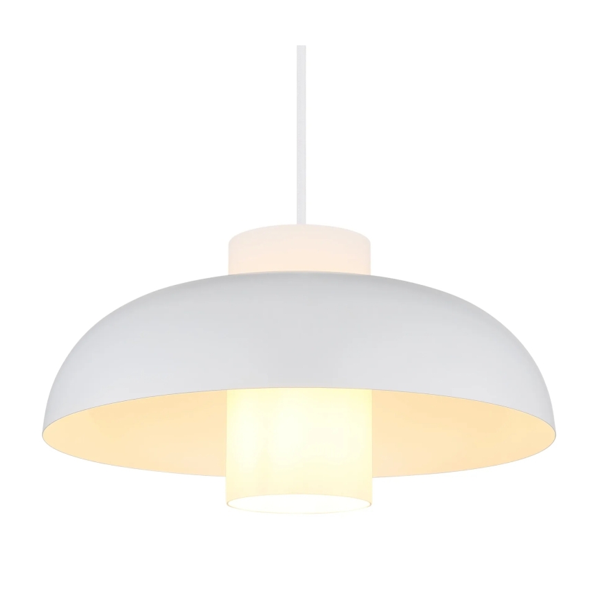 Globo - Hvid pendel med wireophæng 1xE27/60W/230V