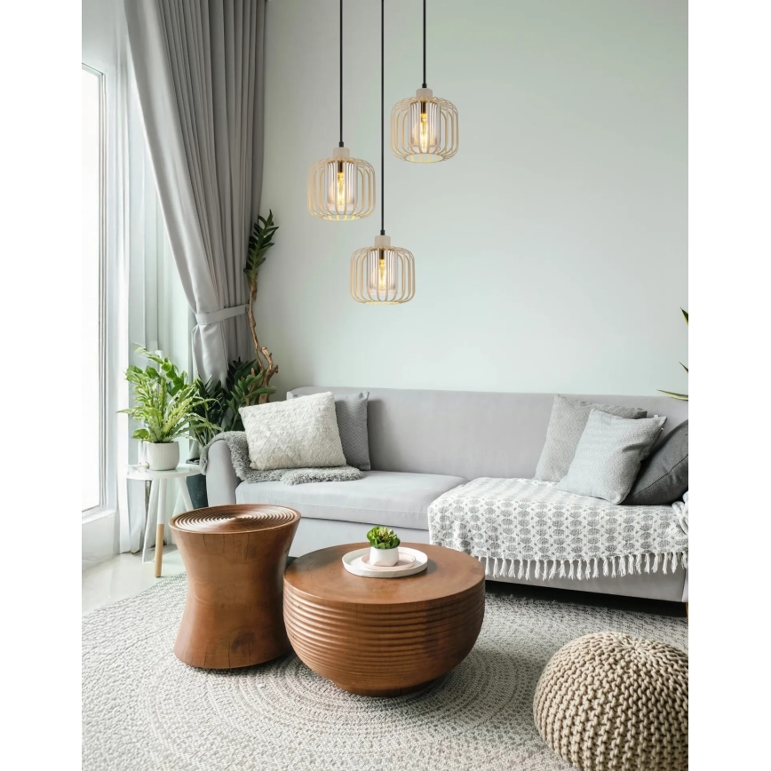 Globo - Pendel på wire 3xE27/40W/230V