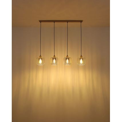 Globo - Lysekrone med wireophæng 4xE27/40W/230V