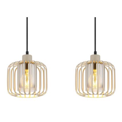 Globo - Lysekrone med wireophæng 4xE27/40W/230V