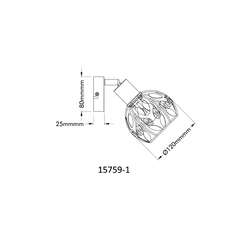 Globo - Vægspot 1xE14/25W/230V