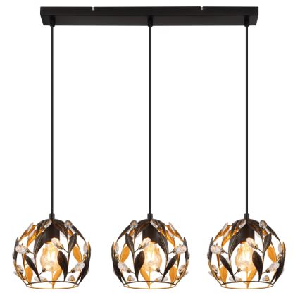 Globo - Pendel på wire 3xE27/40W/230V