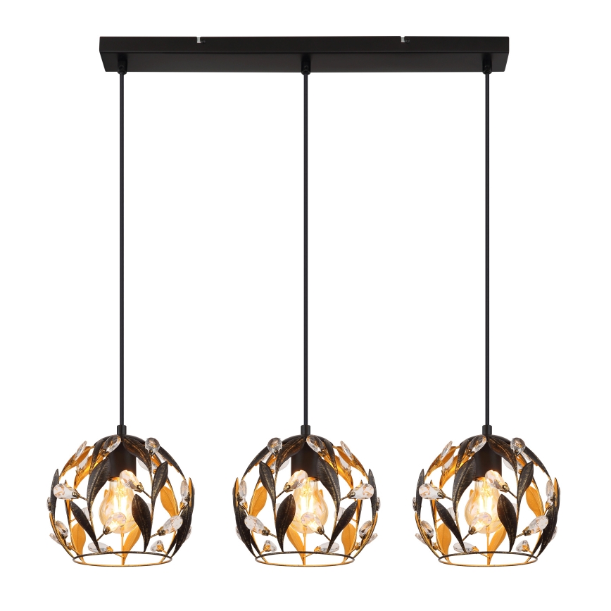 Globo - Pendel på wire 3xE27/40W/230V