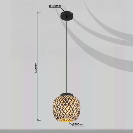 Globo 15766H - Pendel COLLY 1xE27/15W/230V diameter 20 cm