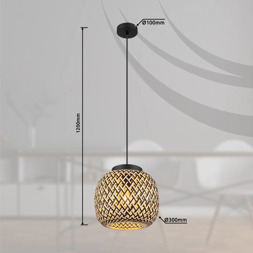 Globo 15766H1 - Pendel COLLY 1xE27/15W/230V diameter 30 cm