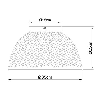 Globo - Loftlampe 1xE27/15W/230V bambus