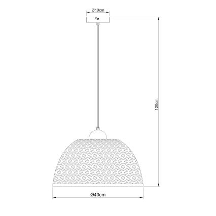 Globo - Pendel 1xE27/15W/230V bambus