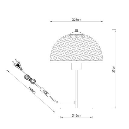 Globo - Bordlampe 1xE27/15W/230V bambus