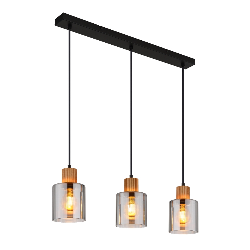 Globo - Pendel på kabel 3xE27/25W/230V