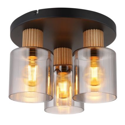 Globo - Loftlampe 3xE27/25W/230V sort diameter 30 cm