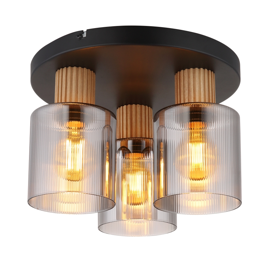 Globo - Loftlampe 3xE27/25W/230V sort diameter 30 cm