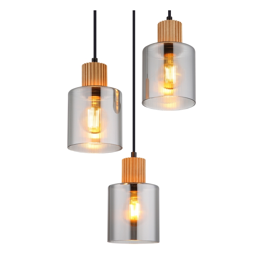 Globo - Pendel med kabel 3xE27/25W/230V Ø 30 cm