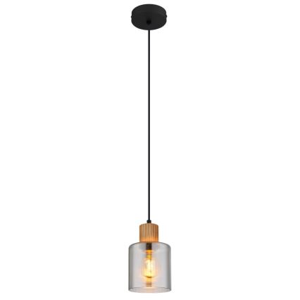 Globo - Pendel 1xE27/25W/230V sort diameter 12 cm