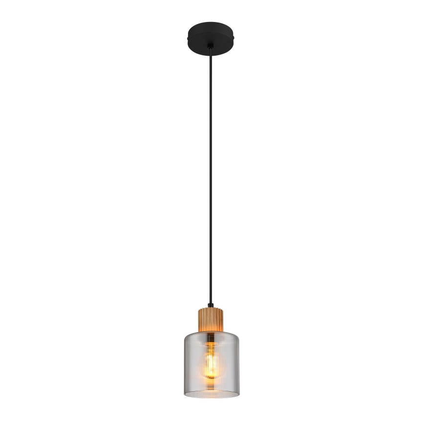 Globo - Pendel 1xE27/25W/230V sort diameter 12 cm
