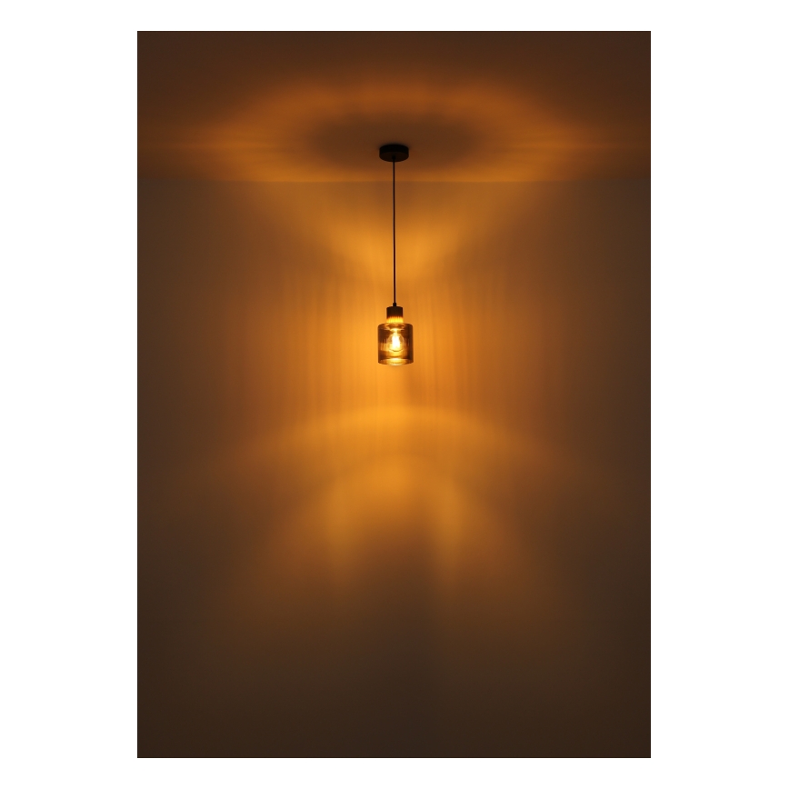 Globo - Pendel 1xE27/25W/230V sort diameter 12 cm
