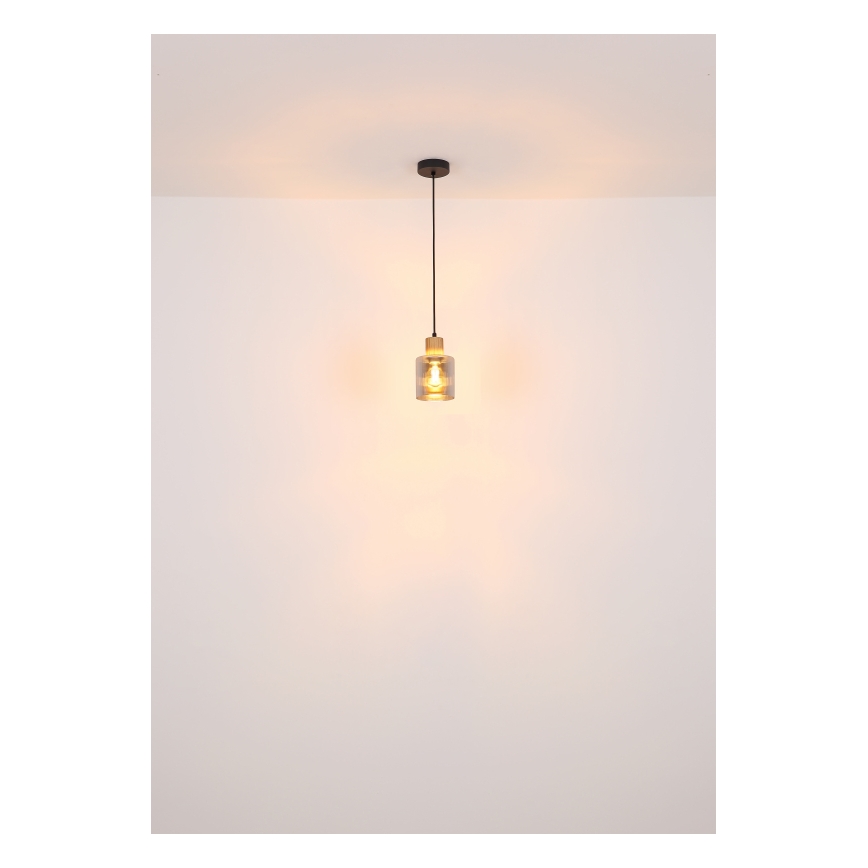 Globo - Pendel 1xE27/25W/230V sort diameter 12 cm