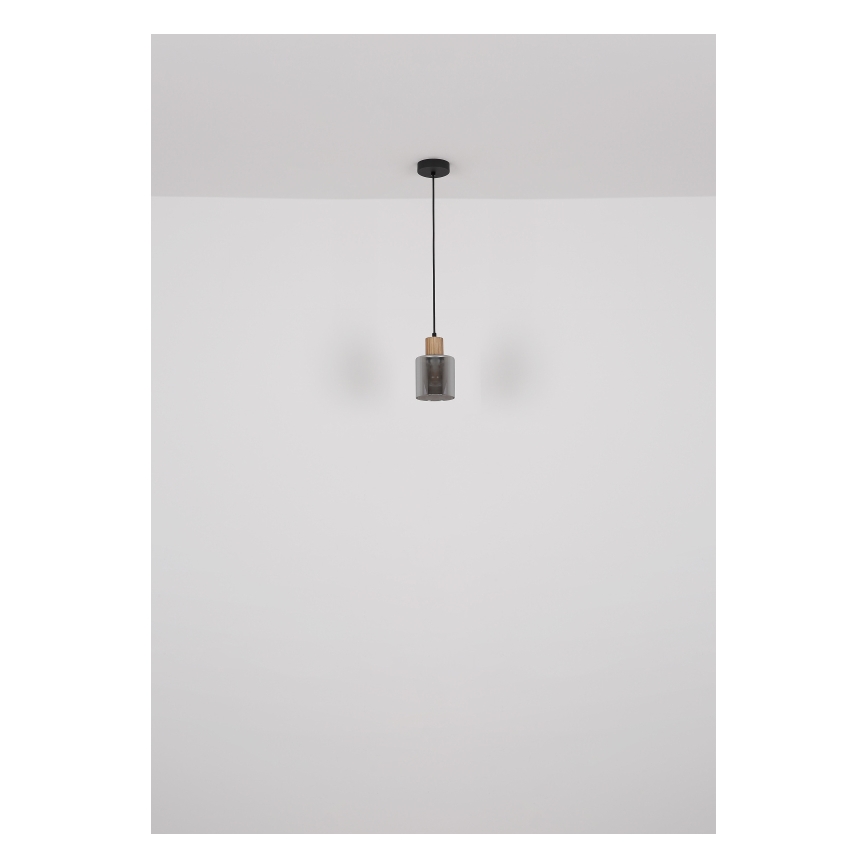 Globo - Pendel 1xE27/25W/230V sort diameter 12 cm