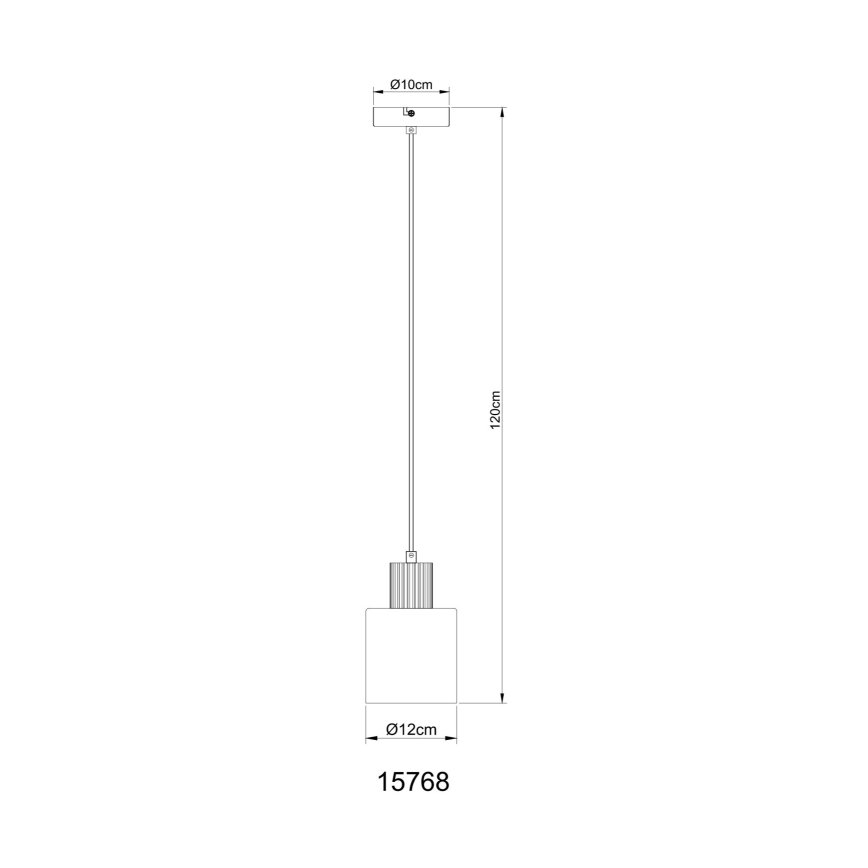 Globo - Pendel 1xE27/25W/230V sort diameter 12 cm