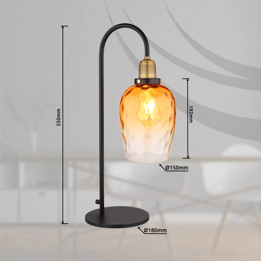 Globo - Bordlampe 1xE27/60W/230V orange