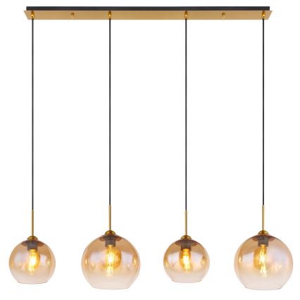 Globo - Lysekrone med wireophæng 4xE27/60W/230V i messing