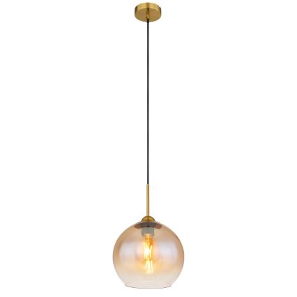 Globo - Pendel på wire 1x E27/60W/230V, messing