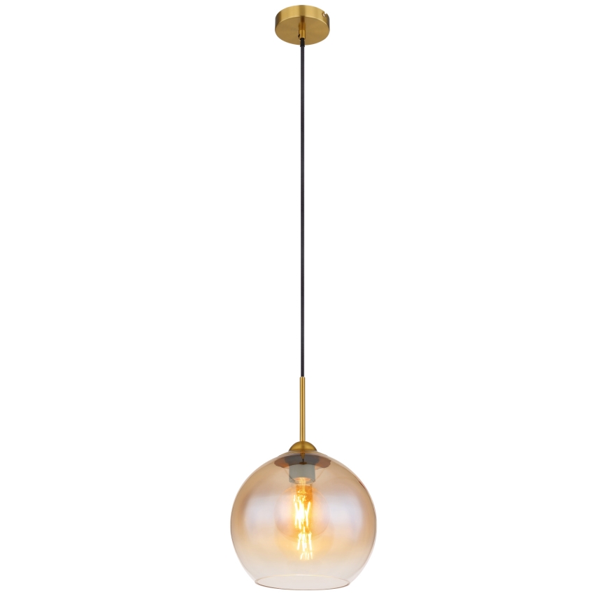 Globo - Pendel på wire 1x E27/60W/230V, messing