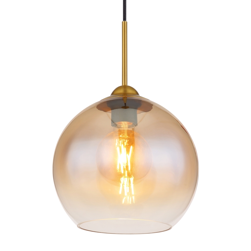 Globo - Pendel på wire 1x E27/60W/230V, messing
