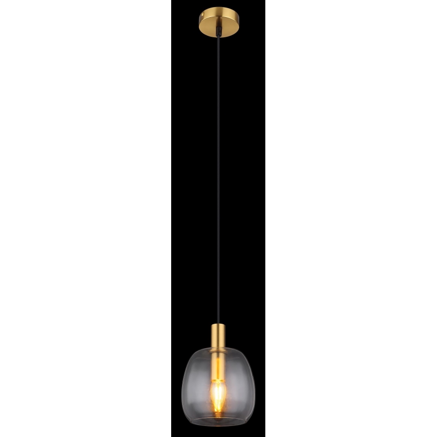 Globo - Pendel 1xE14/40W/230V diameter 16 cm messing