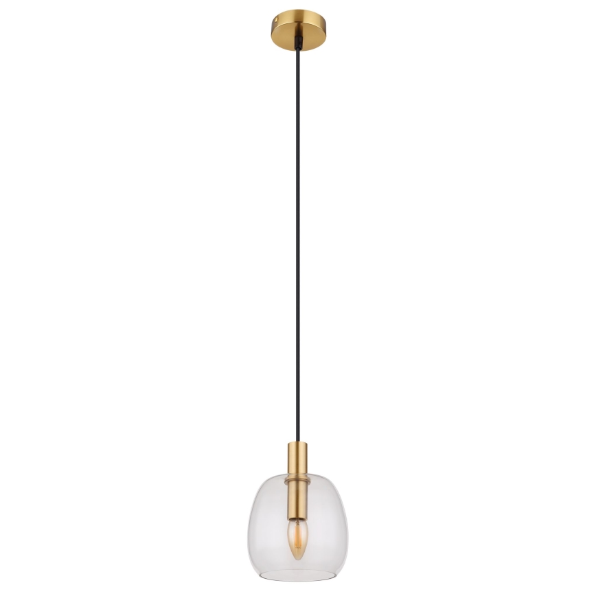 Globo - Pendel 1xE14/40W/230V diameter 16 cm messing