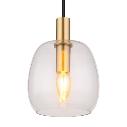 Globo - Pendel 1xE14/40W/230V diameter 16 cm messing