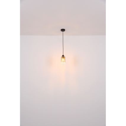 Globo - Pendel 1xE27/40W/230V diameter 10 cm sort