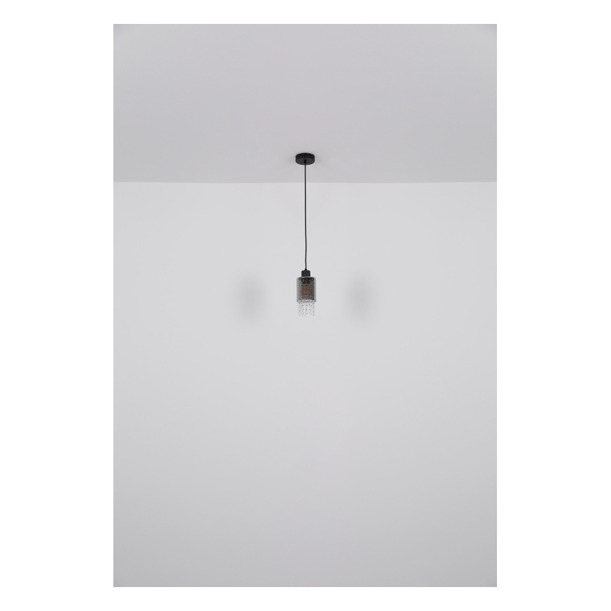 Globo - Pendel 1xE27/40W/230V diameter 10 cm sort