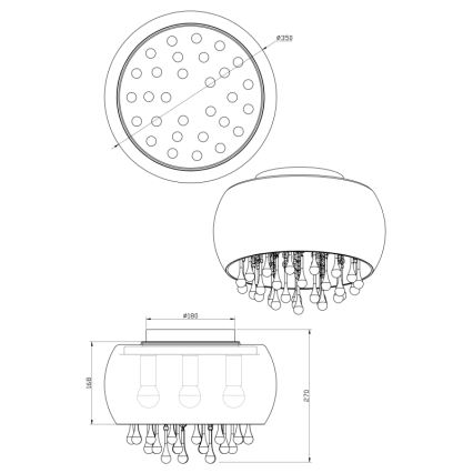 Globo - Lofts lys 5xE14/25W/230V