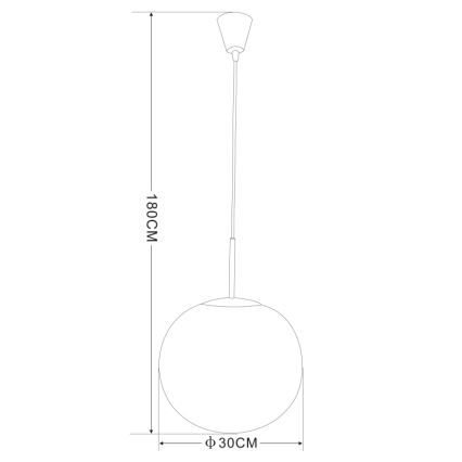 Globo - Pendel 1xE27/60W/230V diam. 30 cm