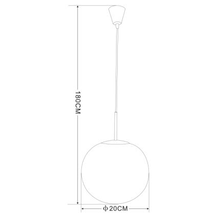 Globo - Pendel 1xE27/60W/230V diam. 20 cm