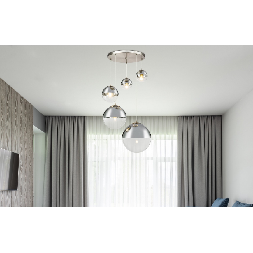 Globo - Pendel 5xE27/60W/230V diameter 65 cm