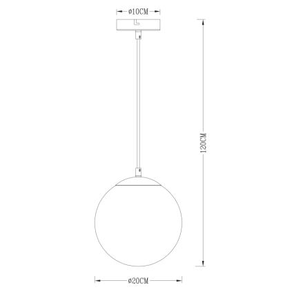 Globo - Pendel 1xE27/40W/230V diameter 20 cm
