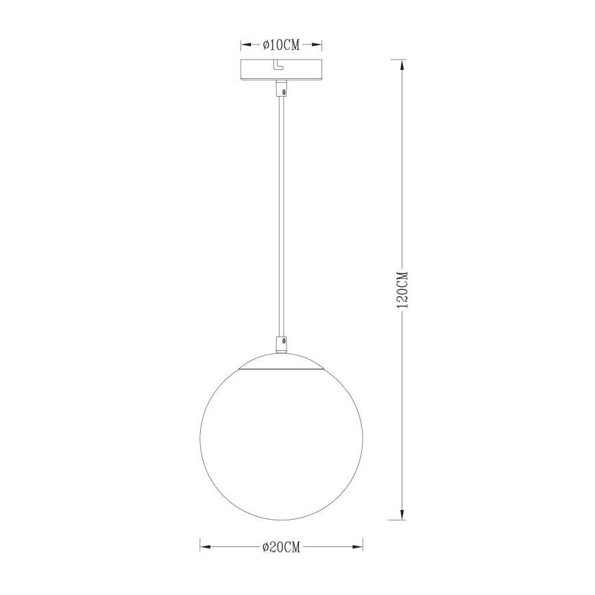 Globo - Pendel 1xE27/40W/230V diameter 20 cm
