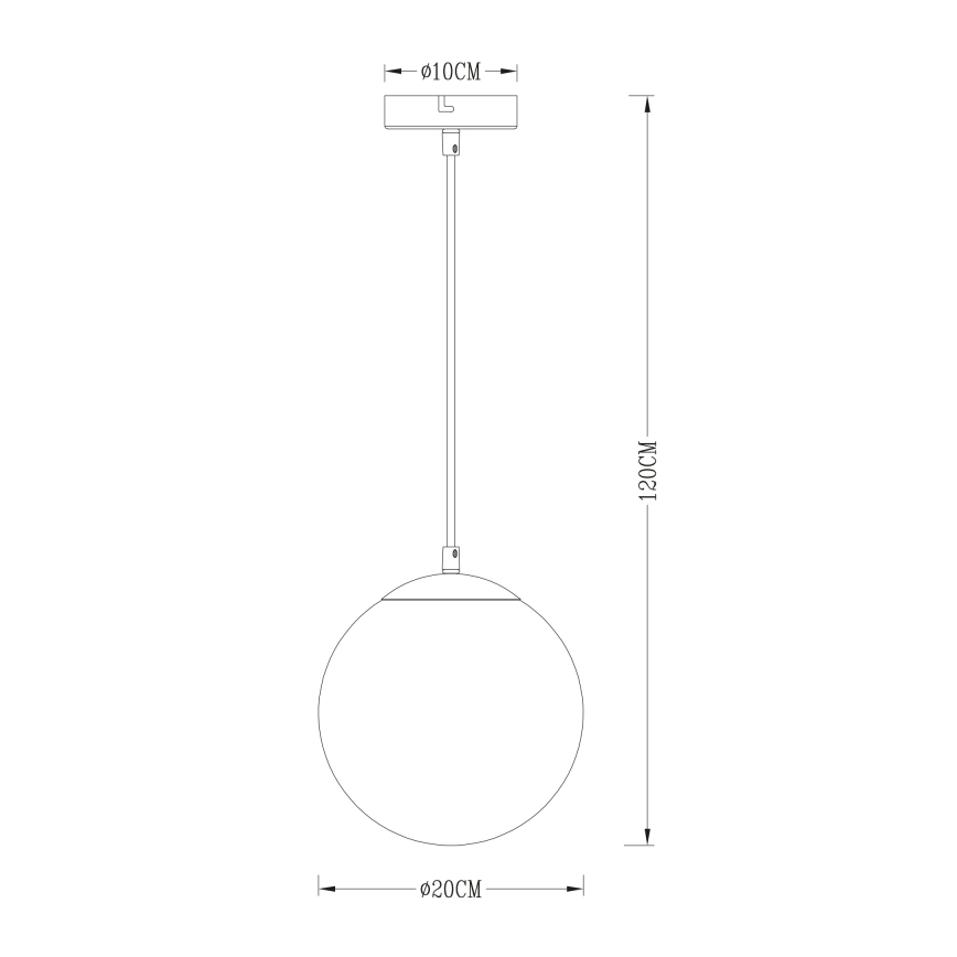 Globo - Pendel 1xE27/40W/230V diameter 20 cm