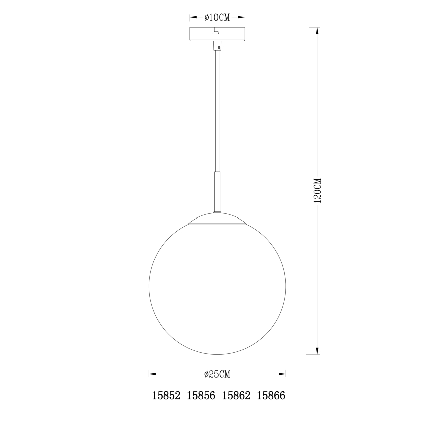 Globo - Pendel 1xE27/40W/230V diameter 25 cm