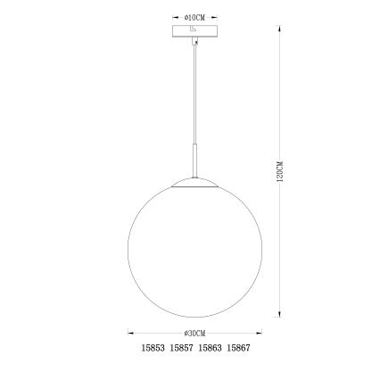 Globo - Pendel 1xE27/40W/230V diameter 30 cm