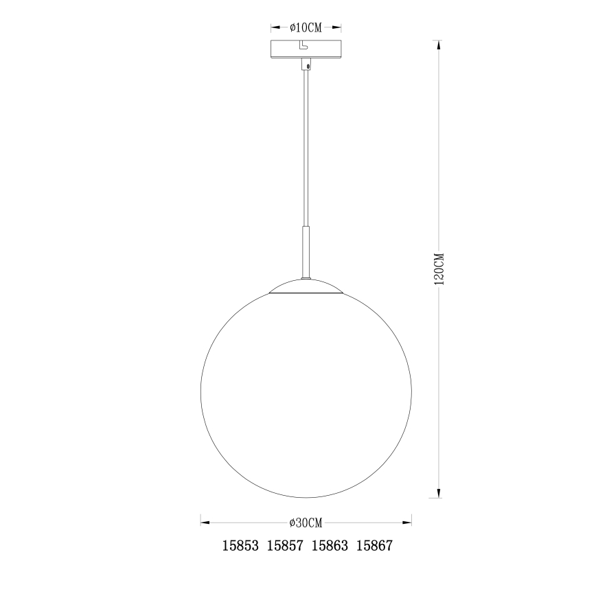 Globo - Pendel 1xE27/40W/230V diameter 30 cm