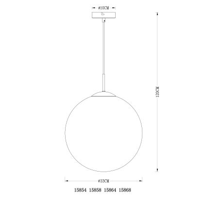 Globo - Pendel 1xE27/40W/230V diameter 33 cm