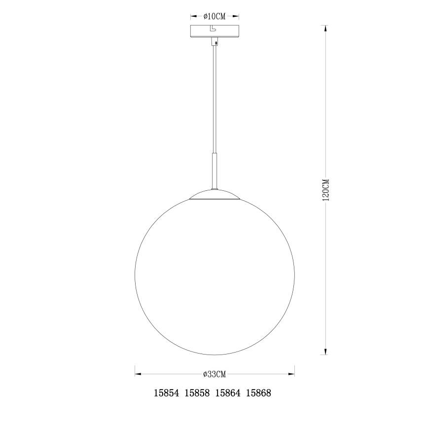 Globo - Pendel 1xE27/40W/230V diameter 33 cm