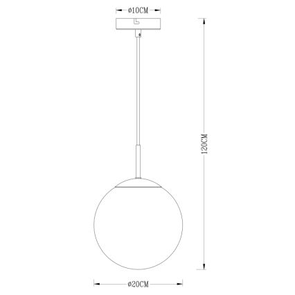 Globo - Pendel 1xE27/40W/230V diameter 20 cm