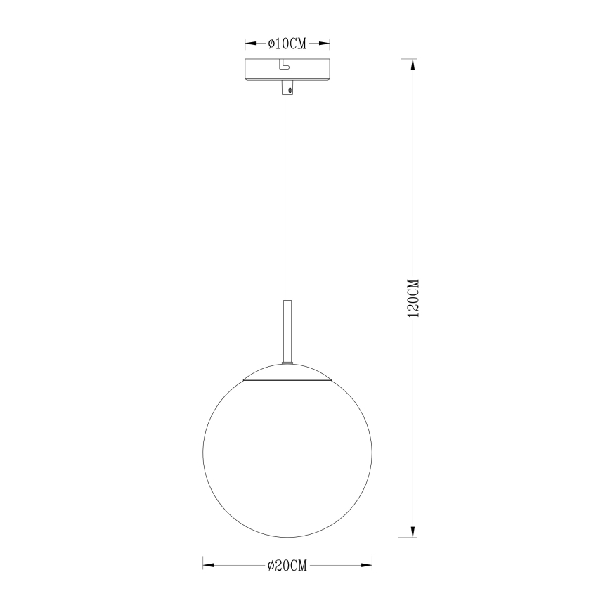 Globo - Pendel 1xE27/40W/230V diameter 20 cm