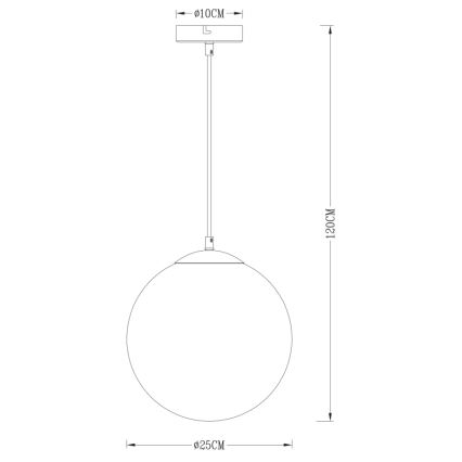 Globo - Pendel 1xE27/40W/230V diameter 30 cm