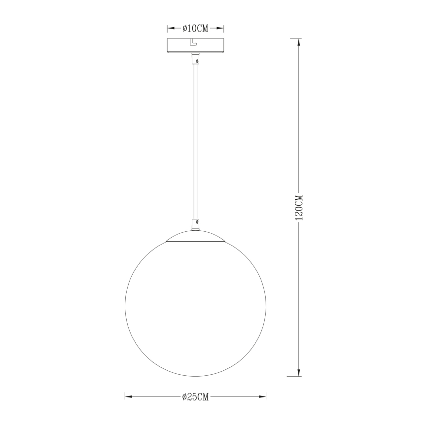 Globo - Pendel 1xE27/40W/230V diameter 30 cm